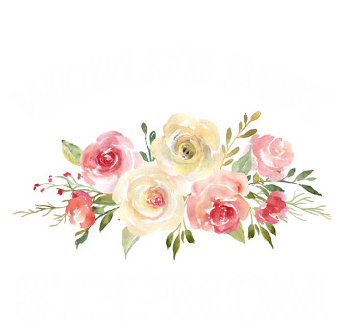 World's Best Stepmom Pink Watercolor Flower Bouquet Gift Sustainable Knit Beanie