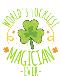 World's Luckiest Magician Ever Funny St Patrick Day Irish Gift Kids Long Sleeve Shirt