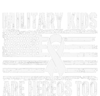 Military Are Heroes Too Purple Up Military Child Month Tall Long Sleeve T-Shirt