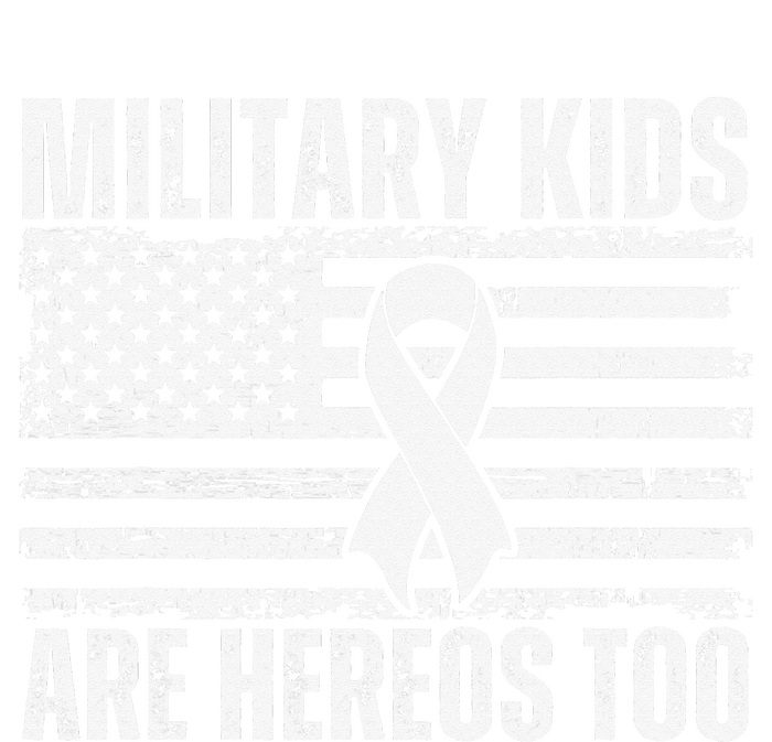 Military Are Heroes Too Purple Up Military Child Month Tall Long Sleeve T-Shirt