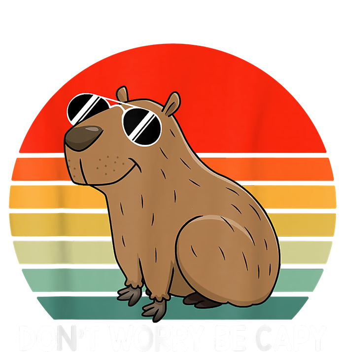 Funny Capybara Don't Be Worry Be Capy Funny Capybara Costume Womens Funnel Neck Pullover Hood