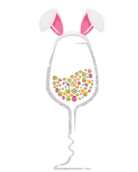 Wo Easter Day Color Egg Wine Glass Bunny Wine Lovers Tee Gift Full Zip Hoodie