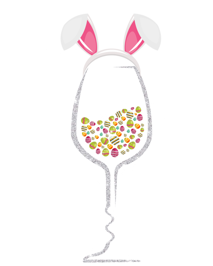 Wo Easter Day Color Egg Wine Glass Bunny Wine Lovers Tee Gift Full Zip Hoodie