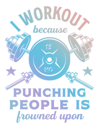 Workout Because Punching People Is Frowned Upon Funny Gym Meaningful Gift Women's Flannel Pajama Set