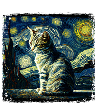 Starry Night Tabby Cat Funny Tabby Cat Graphic Men Women T-Shirt