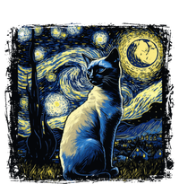 Starry Night Siamese Cat Funny Cat Graphic Cat Lover Coaster