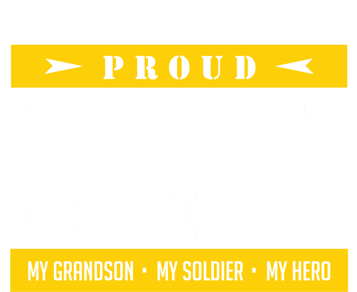 Proud Army Grandma Gift My Grandson My Hero Full-Length Apron With Pockets