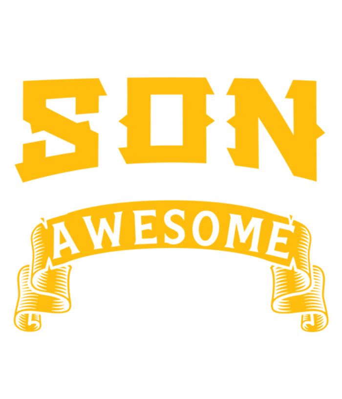 Proud Son Awesome Mum Mother Mom Mama Brother Cute Gift Ladies Essential Flowy Tank