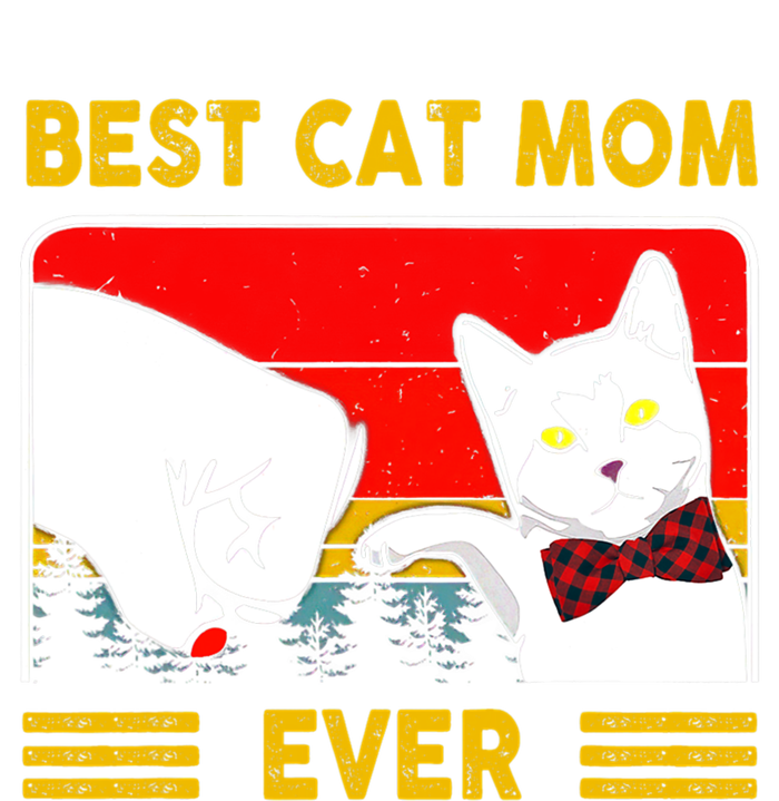 Retro Vintage Best Cat Mom Ever Happy Mother's Day Gift Pom Pom 12in Knit Beanie