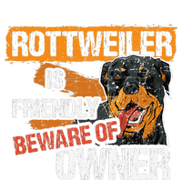 Rottweiler Dog is Friendly Beware of DogOwner Dogs Gift Softstyle Adult Sport Polo