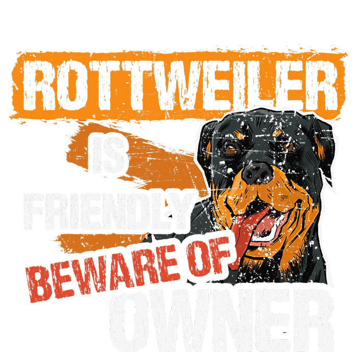 Rottweiler Dog is Friendly Beware of DogOwner Dogs Gift Softstyle Adult Sport Polo