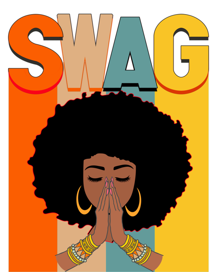 Swag Vintage Melanin Afro Queen Black History Month Gift T-Shirt