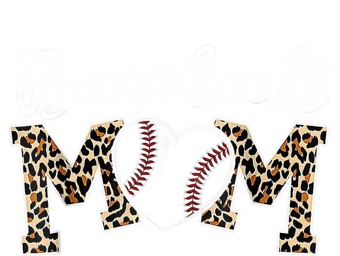 Ball Mom Baseball Softball Mom Mothers Day Leopard Mama Full-Length Apron With Pockets