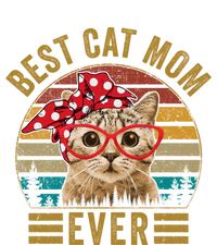 Vintage Best Cat Mom Ever Cat With Red Bandana Red Glasses Great Gift T-Shirt