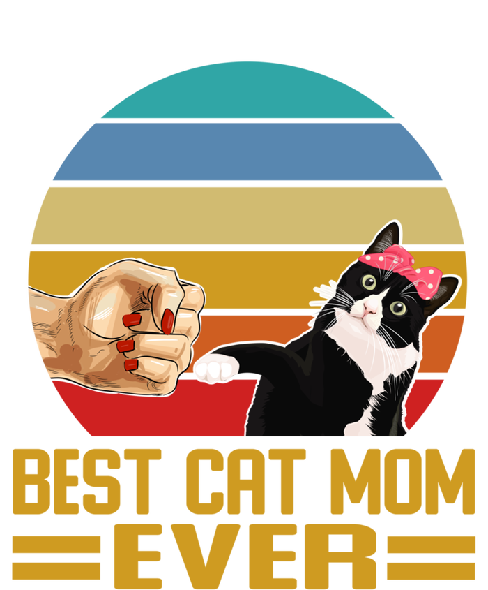 Vintage Retro Best Cat Mom Ever Cat Lover Family Funny Gift Ladies Long Sleeve Shirt