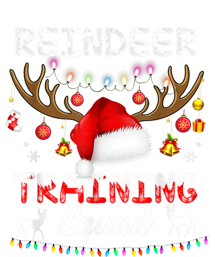 Christmas Running Funny Reindeer Training Squad Team Family Funny Gift Sustainable Knit Beanie