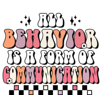 Groovy All Behavior Is A Form Of Communication Speducator Meaningful Gift Striped Beanie with Solid Band