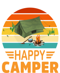 Happy Camper Camp Camper Camping Campfire Graphic Gift Sustainable Knit Beanie