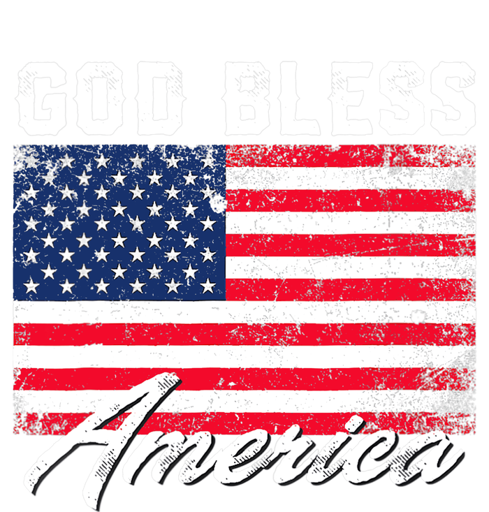 Wo God Bless America USA Flag 4th Of July Patriotic V-Neck Drawstring Bag