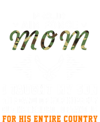 I Taught My Son How To Stand Upgiftproud Air Force Mom Army Cute Gift T-Shirt