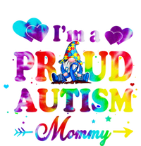 I'm A Proud Autism Mommy Tie Dye Gnome Gift Stripe Pom Pom Beanie