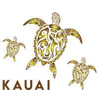 Kauai Hawaiian Island Tribal Turtle Family Hawaii Vacation Gift T-Shirt