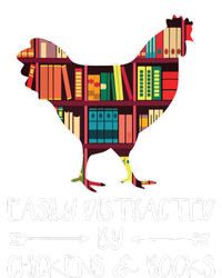 Easily Distracted By Chickens And Books Chicken Book Lover Tie-Dye Long Sleeve Shirt