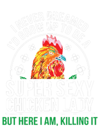 Funny Crazy Chicken Farmer Lady Women Hoodie