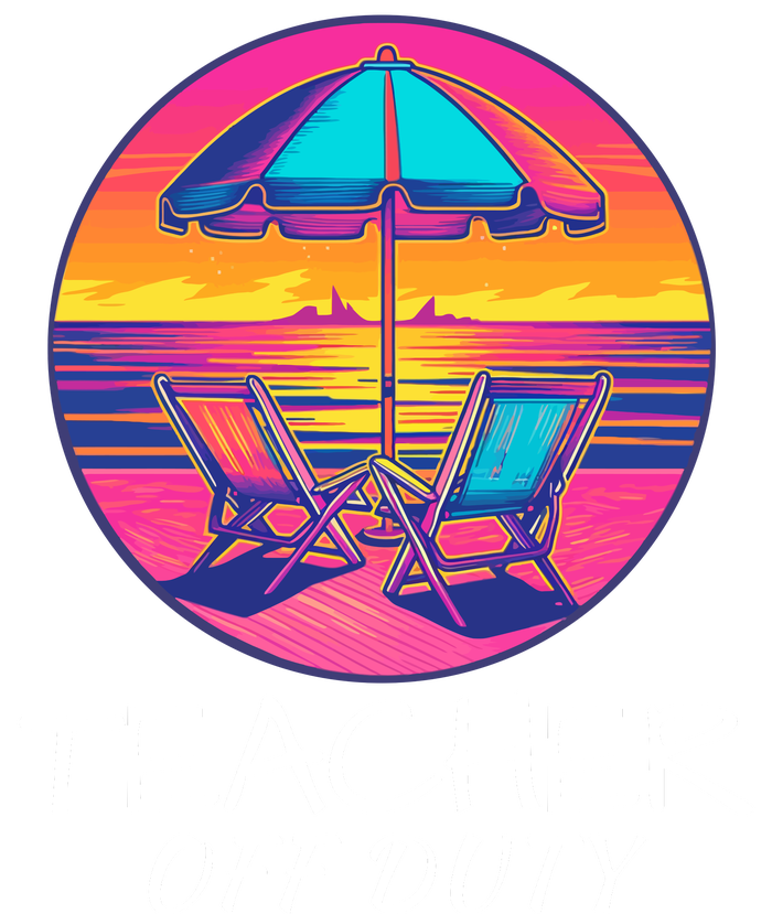 Teacher Off Duty, Last Day Of School, Funny Teacher Summer, Beach Life Long Sleeve Pajama Set