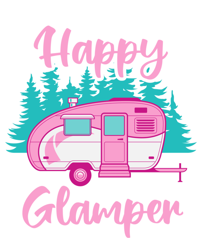 Funny Camping Outdoor Rv Camper Happy Glamper Great Gift Poster