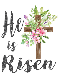 He Is Risen Floral Cross Vintage Happy Easter Day Gift T-Shirt