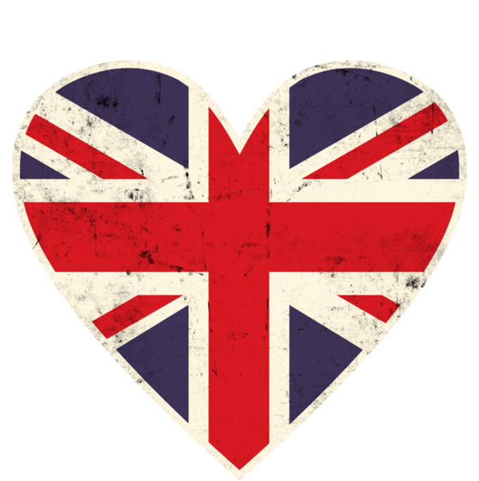 Heart Shaped British Union Jack Flag Cool Gift Women's Tri-Blend 3/4-Sleeve Raglan Shirt