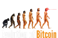 Evolution Of Bitcoin, Ape To Man, Crypto, Cryptocurrency, HODL Bitcoin T-Shirt