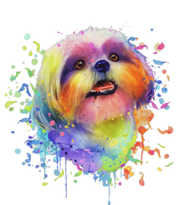 Colorful Splash Art Shih Tzu Portrait Shitzu Puppy Owner T-Shirt