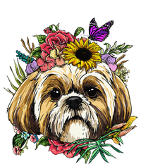 Floral Shih Tzu Dog Spring Nature Shih Tzu Lovers Sustainable Bucket Hat