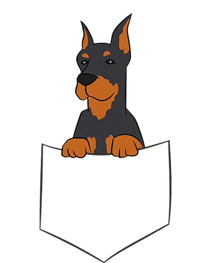 Doberman in Pocket Doberman Pinscher In Pocket Cute Doberman Adult ChromaSoft Performance T-Shirt