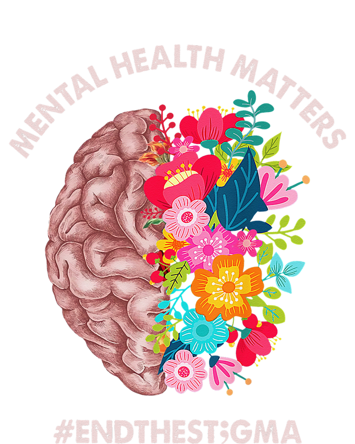 Mental Health Matters Awareness Month End The Stigma Flat Bill Trucker Hat