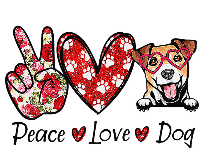 Peace Love Jack Russell Terrier Dog Lovers Leopard T-Shirt