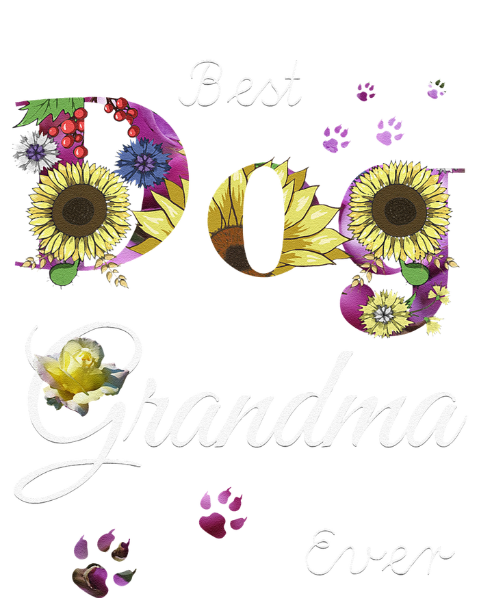 Best Dog Grandma Ever Sunflower Floral Dog Lover Mothers Day T-Shirt