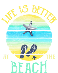 Life Is Better At The Beach Vacay Flipgiftflops Vacation Vibes Cool Gift Women's V-Neck T-Shirt