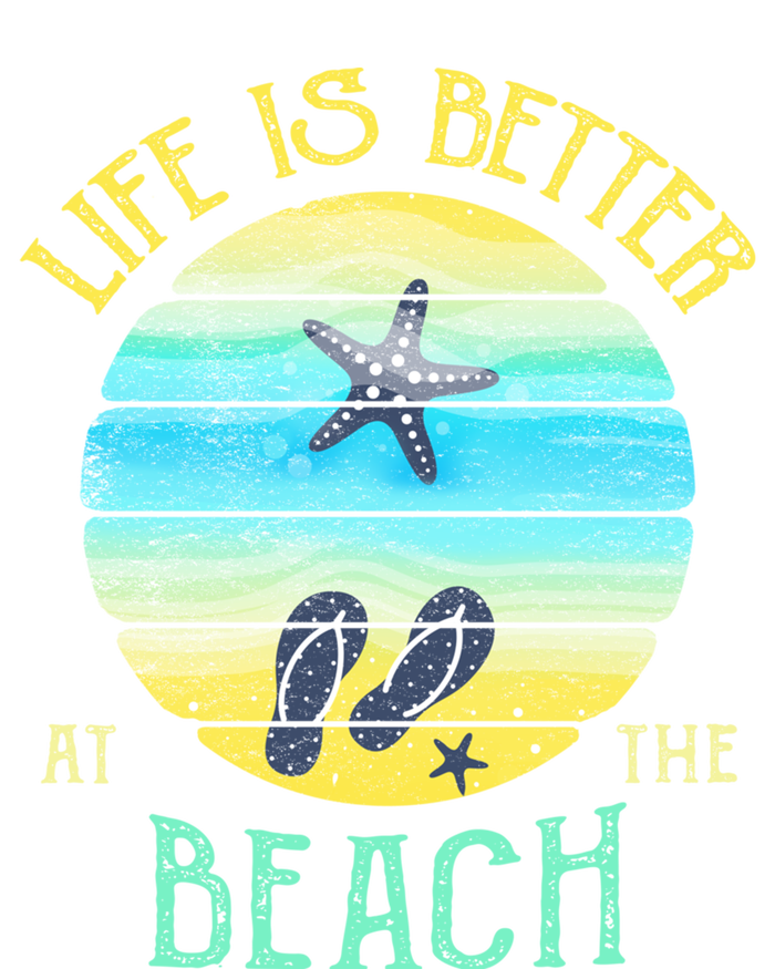 Life Is Better At The Beach Vacay Flipgiftflops Vacation Vibes Cool Gift Women's V-Neck T-Shirt