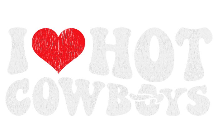 I Love Hot Cowboys Groovy Retro Country Western Sustainable Knit Beanie