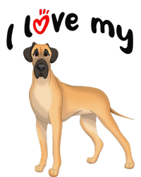 I Love My Fawn Great Dane Dog Baby Bodysuit