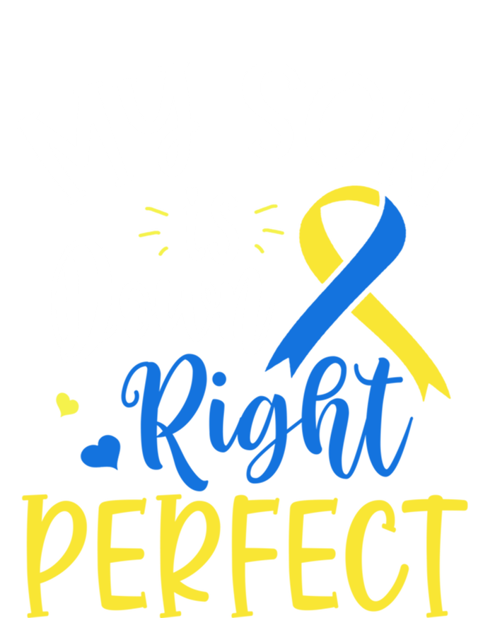 My Son Is Down Right Perfect Down Syndrome Awareness Mom Dad Gift Stripe Pom Pom Beanie