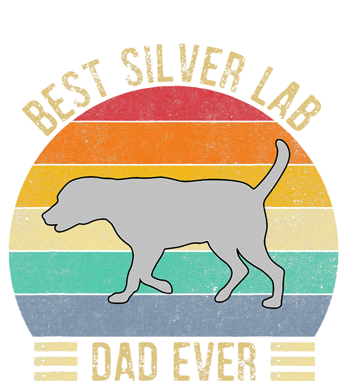 Vintage Retro Best Silver Lab Dad Ever Labrador Retriever Long Sleeve Shirt