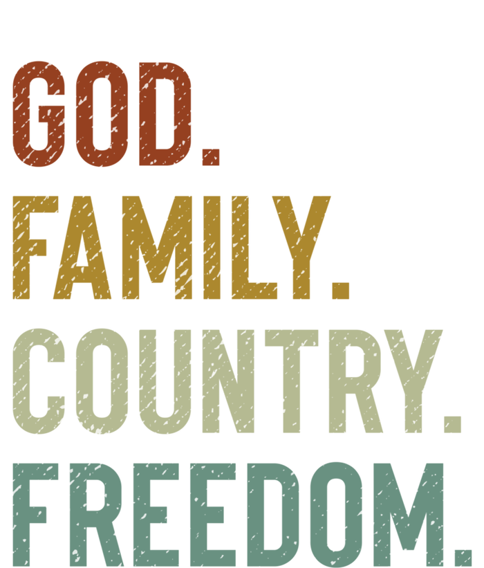 God Family Country Freedom Retro Patriotic Christian Values Cool Gift Doggie Tank