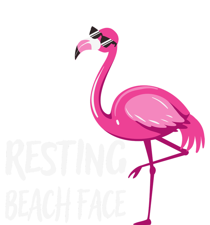 Funny Flamingo Resting Beach Face Premium T-Shirt