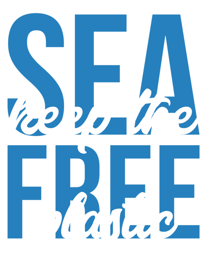 Earth Day Gift 'Keep The Sea Plastic Free' Save The Ocean Funny Gift Ceramic Bell Ornament