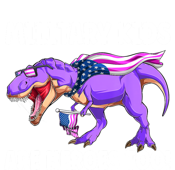 Military Are Heroes Too! Purple Up Military Child Month Ladies Long Sleeve Shirt