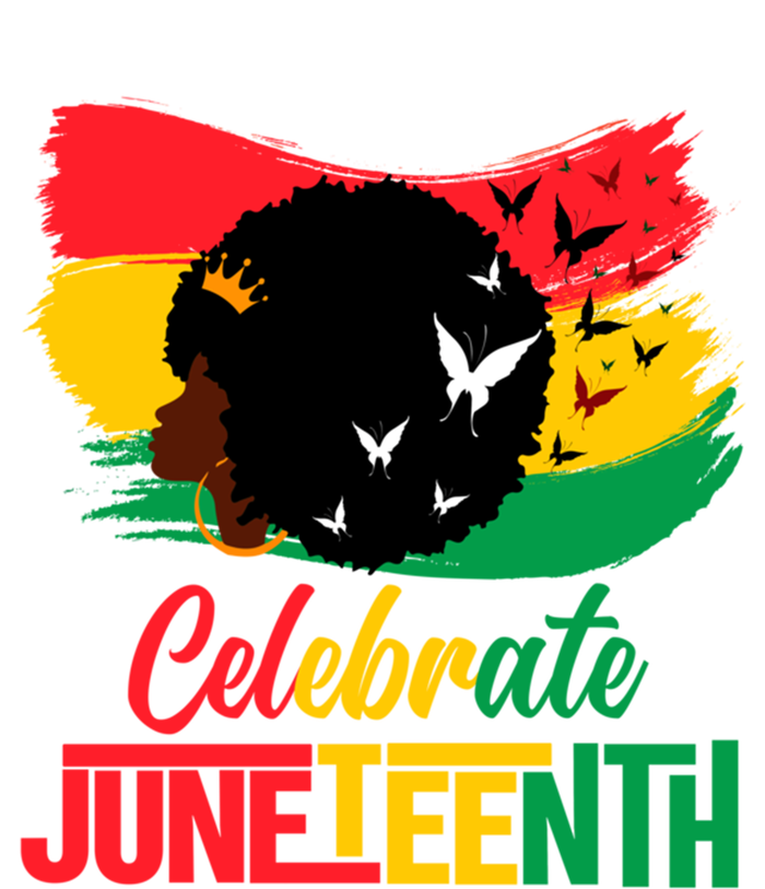 Celebrate Indepedence Day Black Messy Bun Juneteenth Cute Gift Tall Long Sleeve T-Shirt